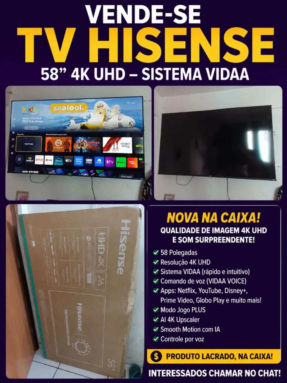 SmarTV Hisense 58"