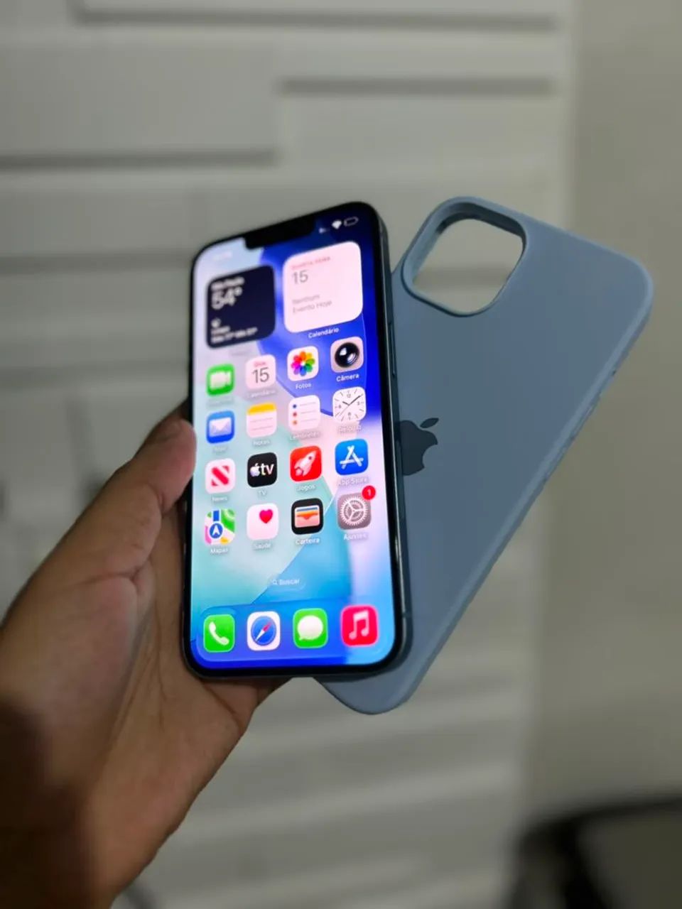 iPhone 14 azul 128gb impecável 