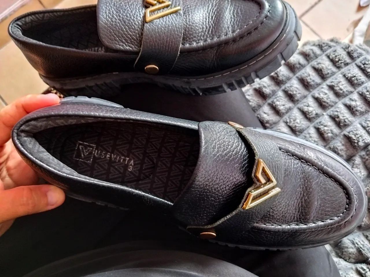 Mocassin de couro Vittal - Foto 3