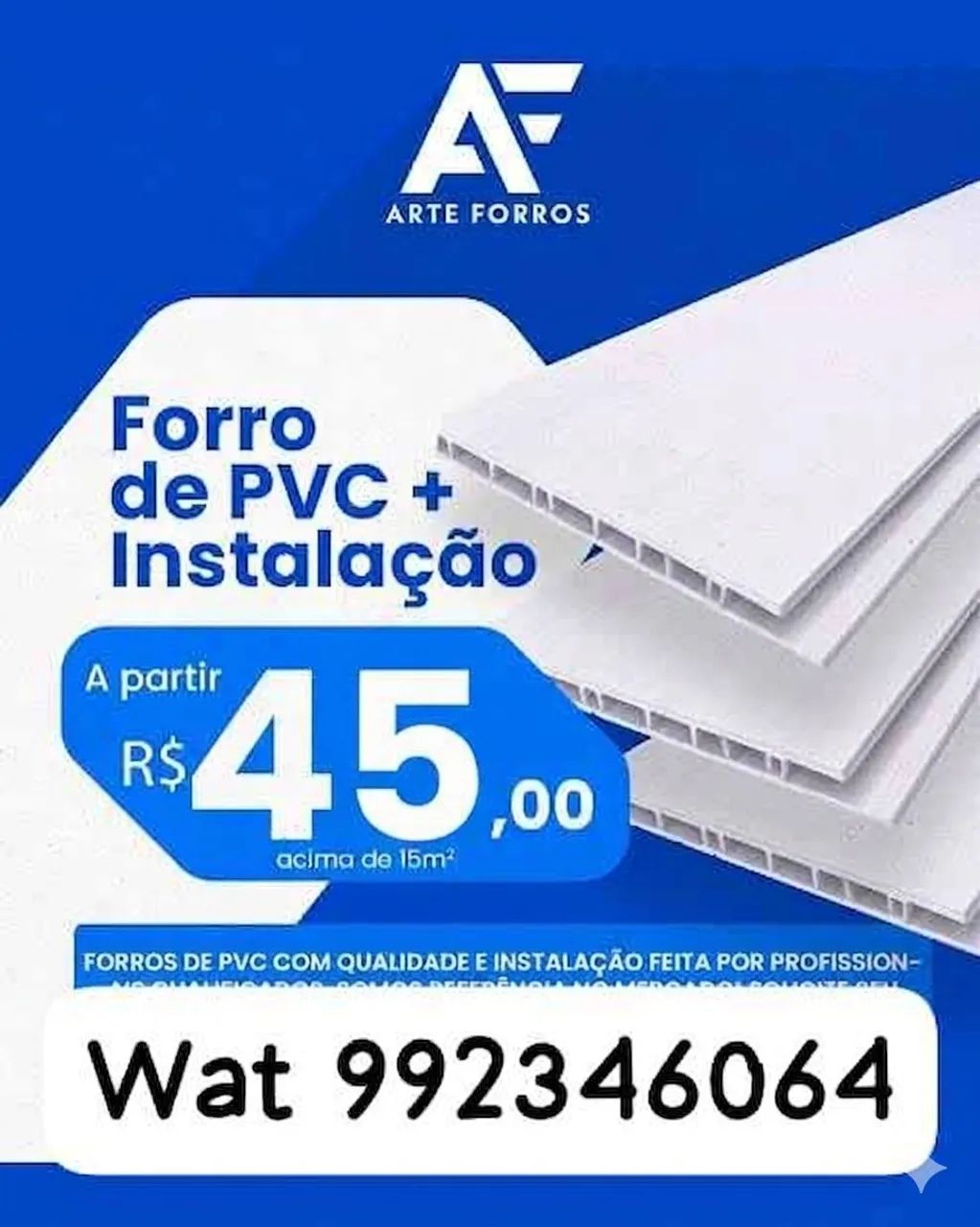 Forros de PVC instrutura metál
