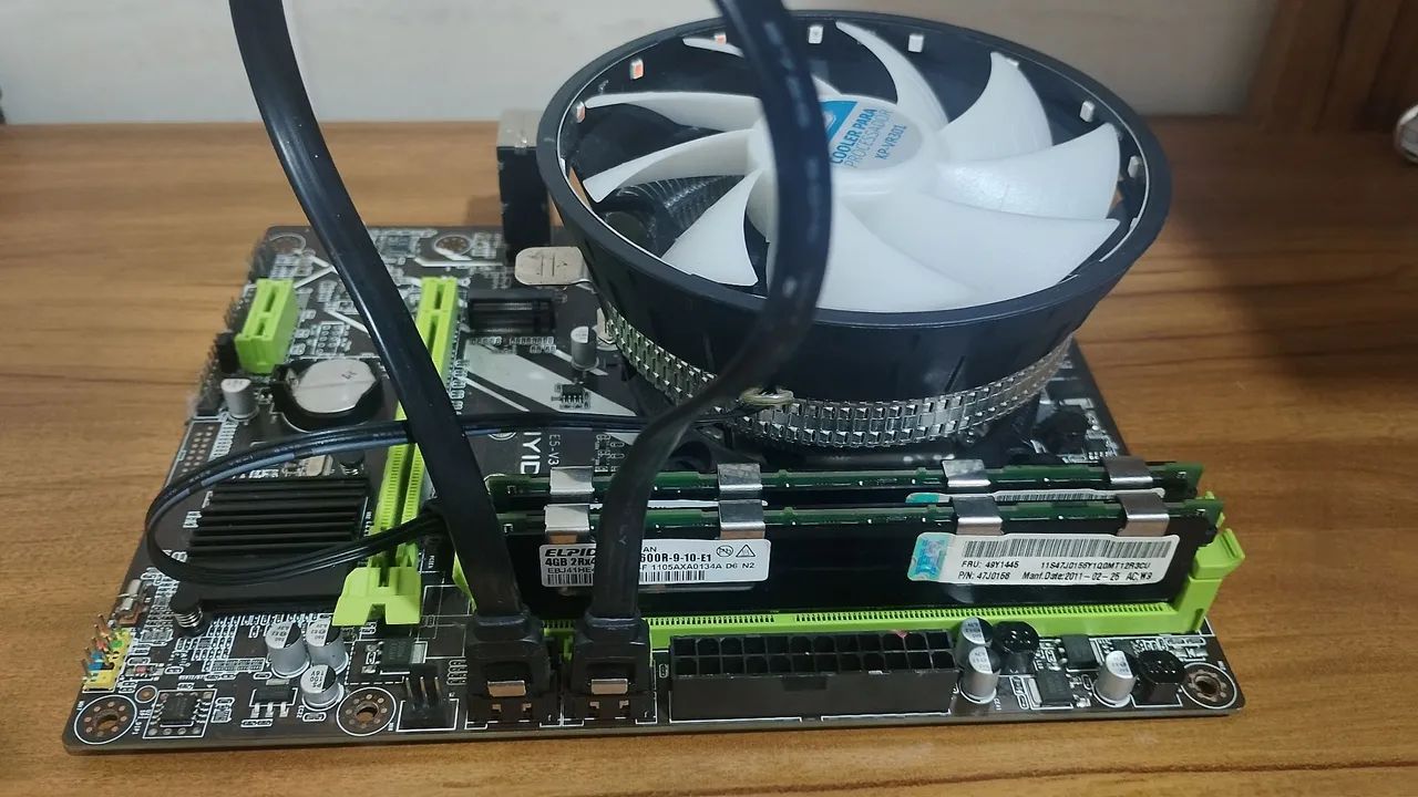  Placa-mãe QIYIDA + Cooler Knup KP-VR301 | Completa e Funcional. - Foto 5