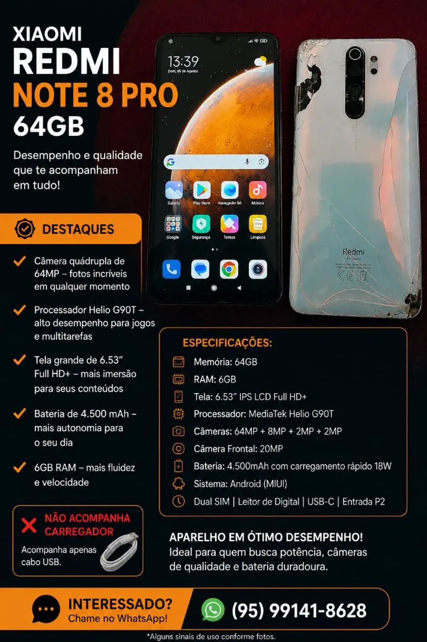 Vende-se Redmi 8 pro