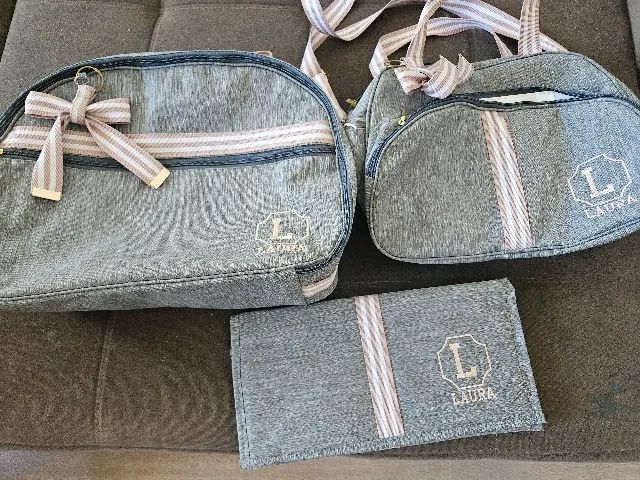 Kit bolsa/mala maternidade personalizado Laura