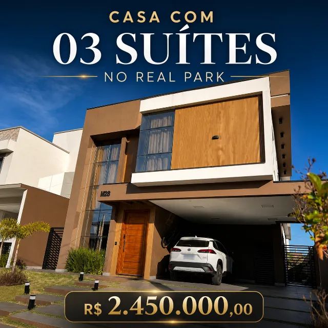 Casa com 03 suítes no Condomínio Real Park Chapecó,