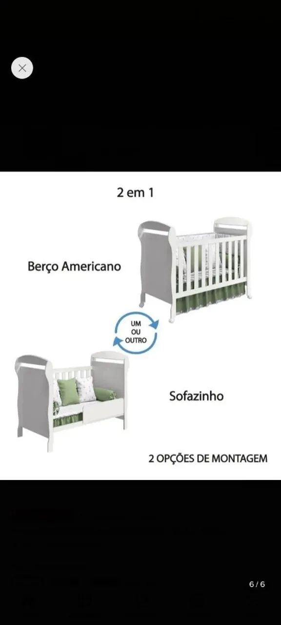 Berço cristal que vira mini cama - Foto 2