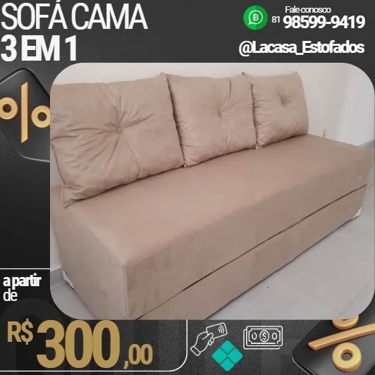 Sofá cama - Novo Lacrado em até 12x c/ Juros