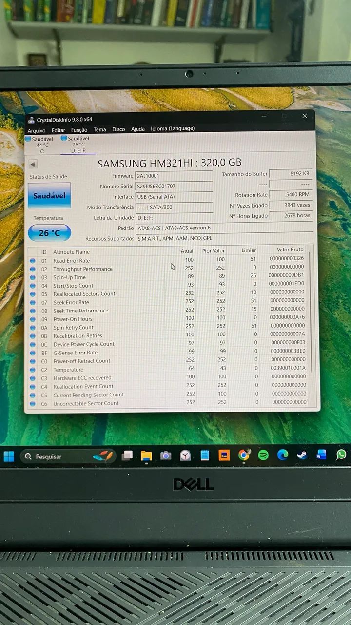 Hd de notebook 320gb Samsung 432208580204318724
