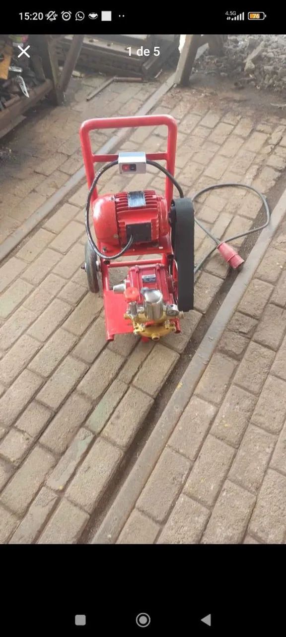 Lava jato de alta pressão trifásico+caixa de água 500litros