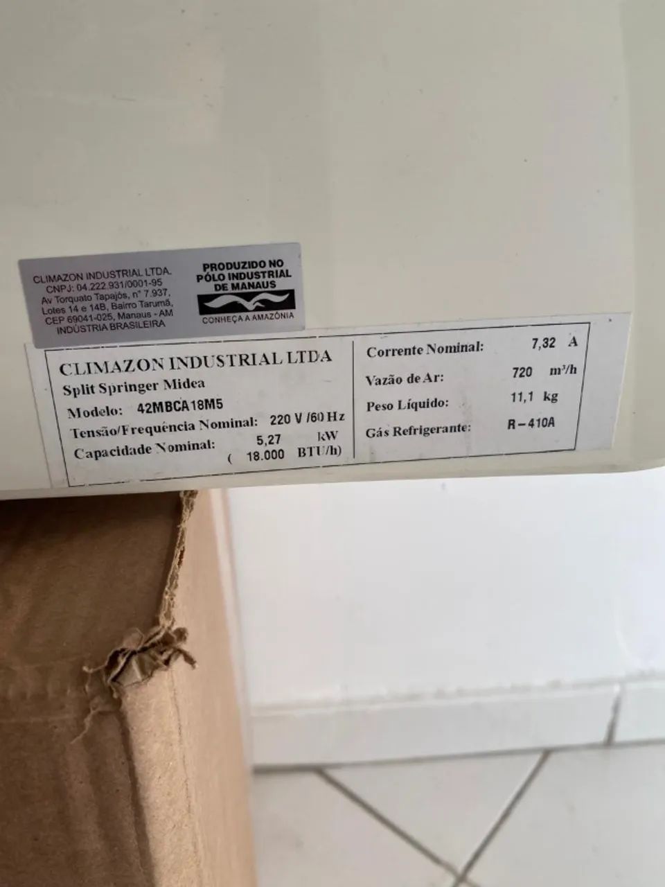 Ar condicionado Split Springer Midea 18000 BTU Inverter - Foto 2