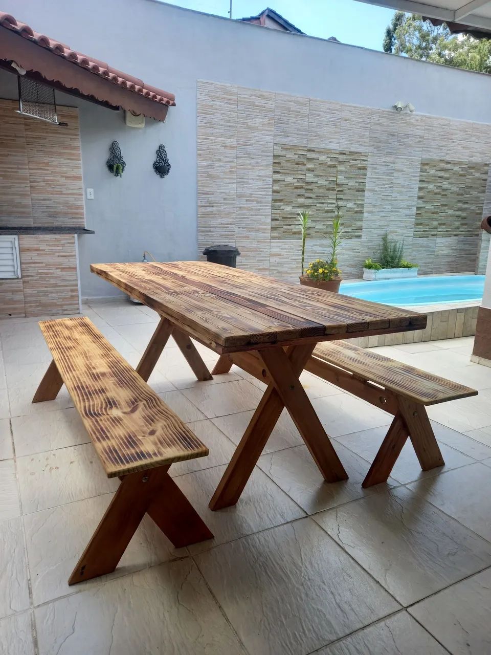 Mesa Rústica paa Área Gourmet  - Foto 3