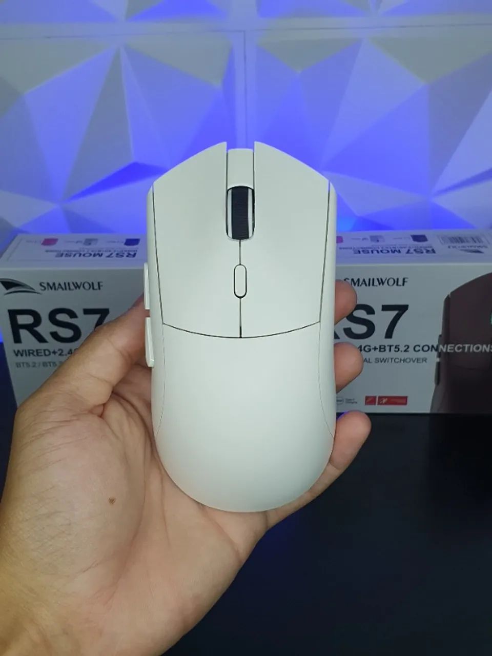 Mouse Smailwolf RS7 - Tri Mode, Sensor PixArt, 20.000 DPI - Foto 2
