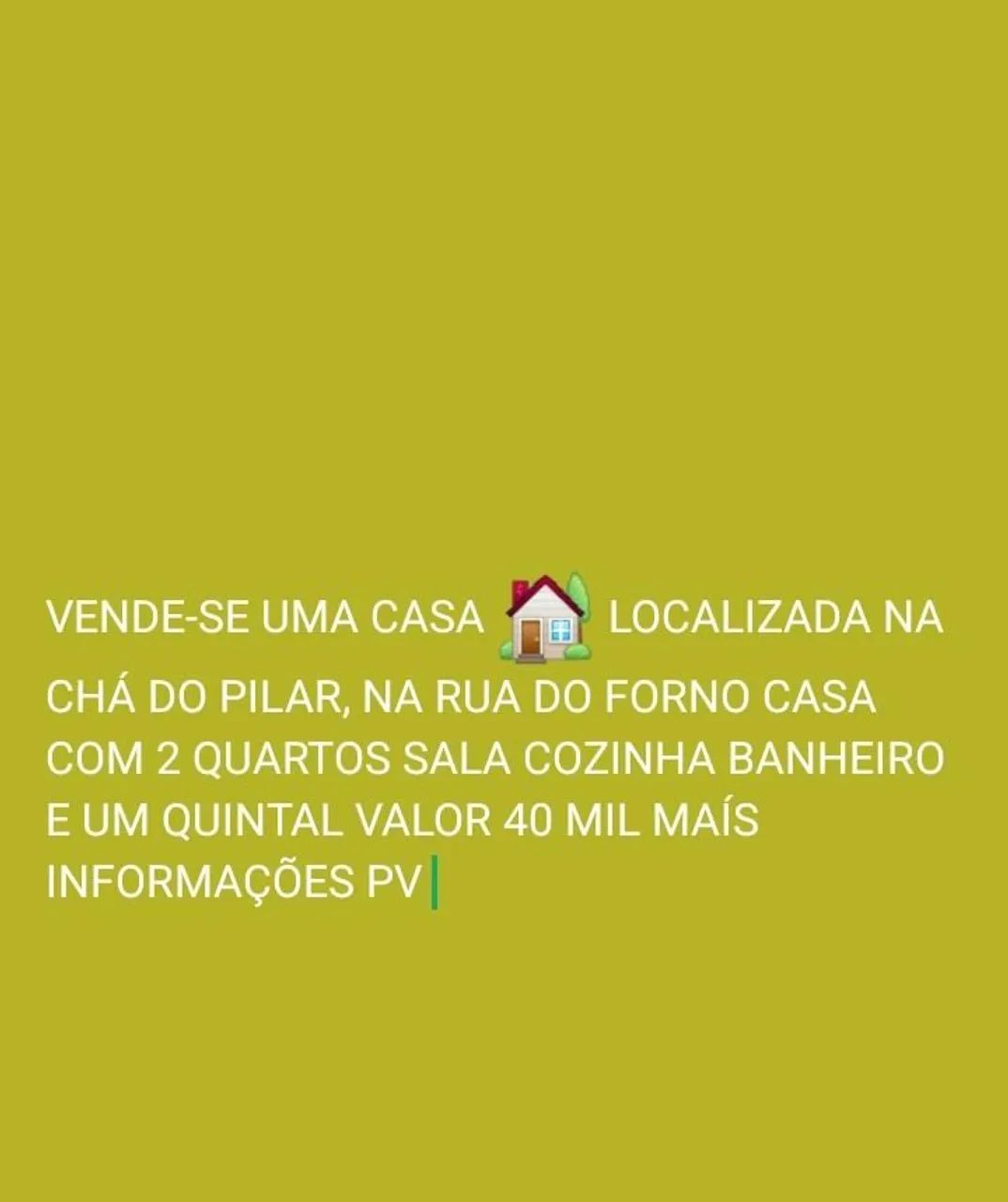 VENDO UMA CASA NA CHÁ DO PILAR 