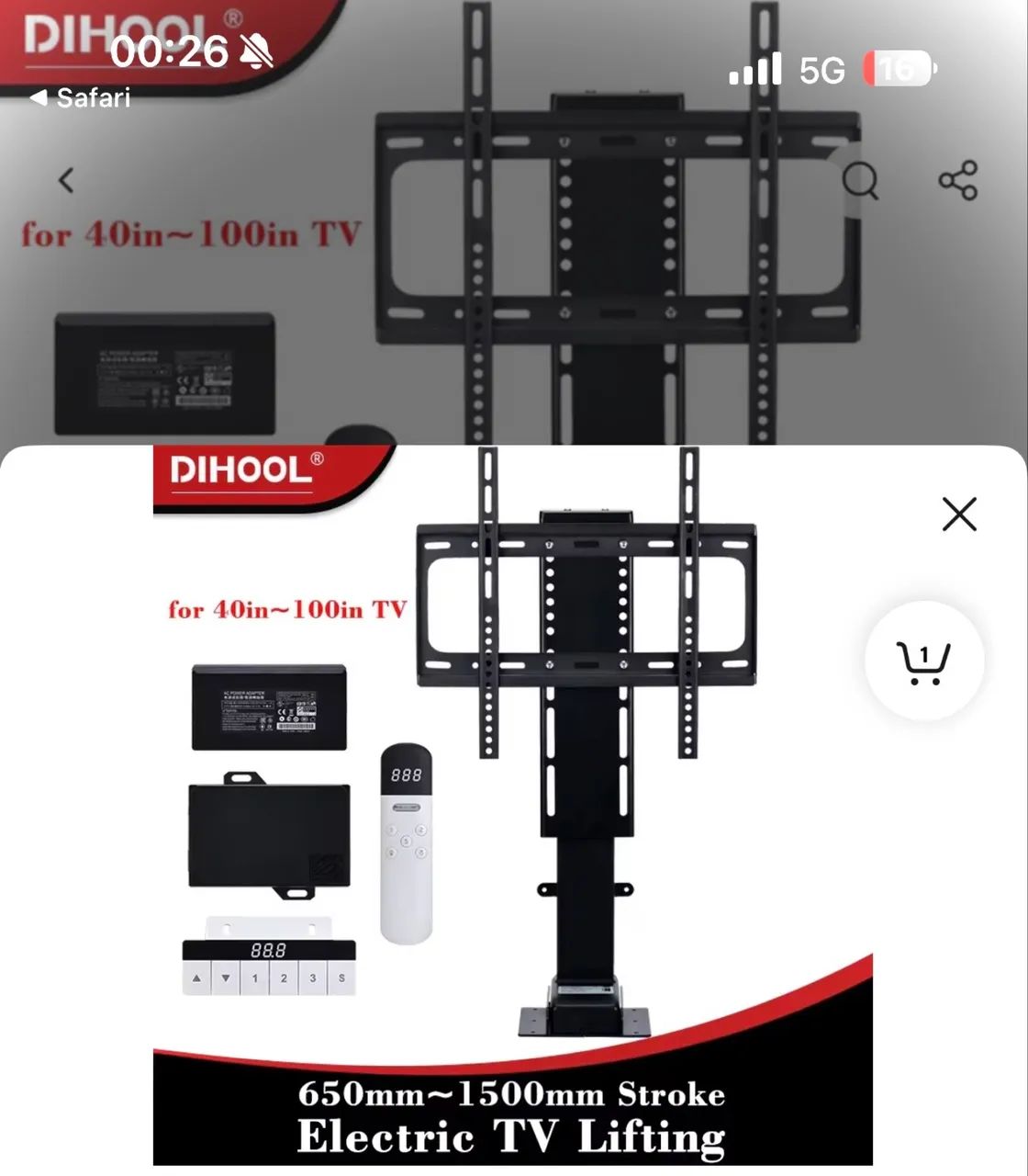 Elevador de TV DHLTV710