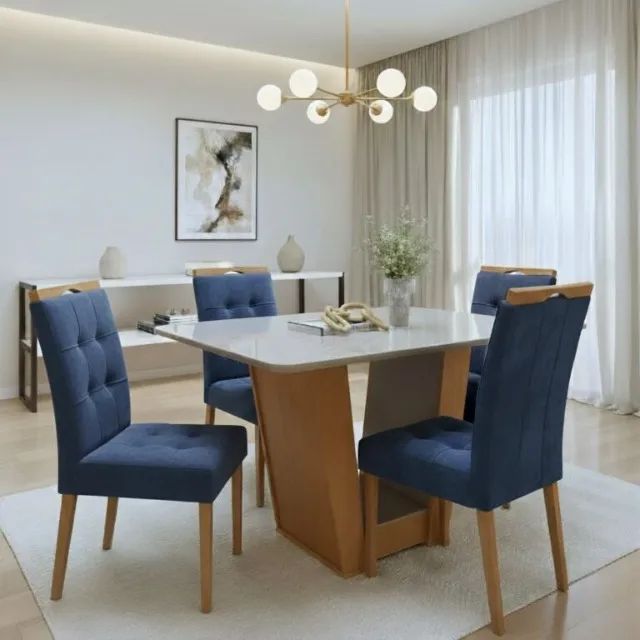 Mesa Apogeu 1,20m com 4 Cadeiras   Novo!!  Pronta Entrega!! - Foto 3