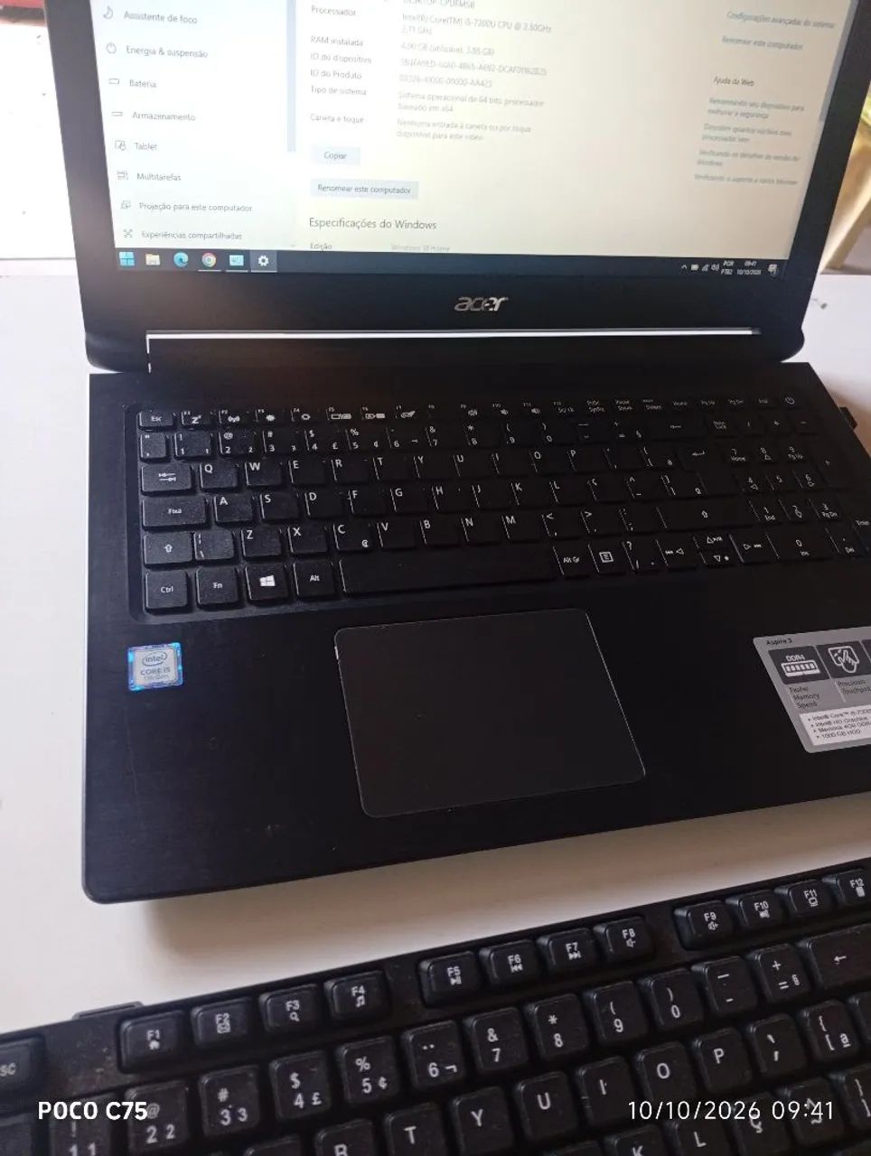 Notebook acer corei5, 7geracao  - Foto 3