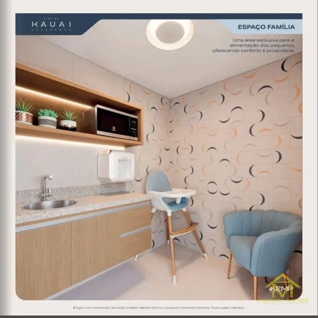  Apartamento moderno com excelente aproveitamento: Ilha de Kauai com 2 quartos - Foto 4