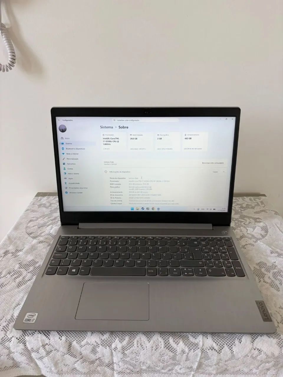 Notebook Lenovo RAM 20gb processador Intel i7 10 gen - Foto 3