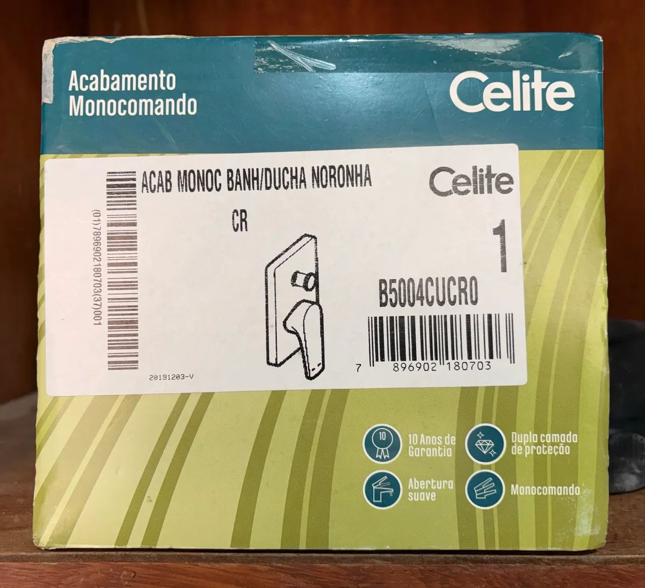 Acabamento monocomando para ducha