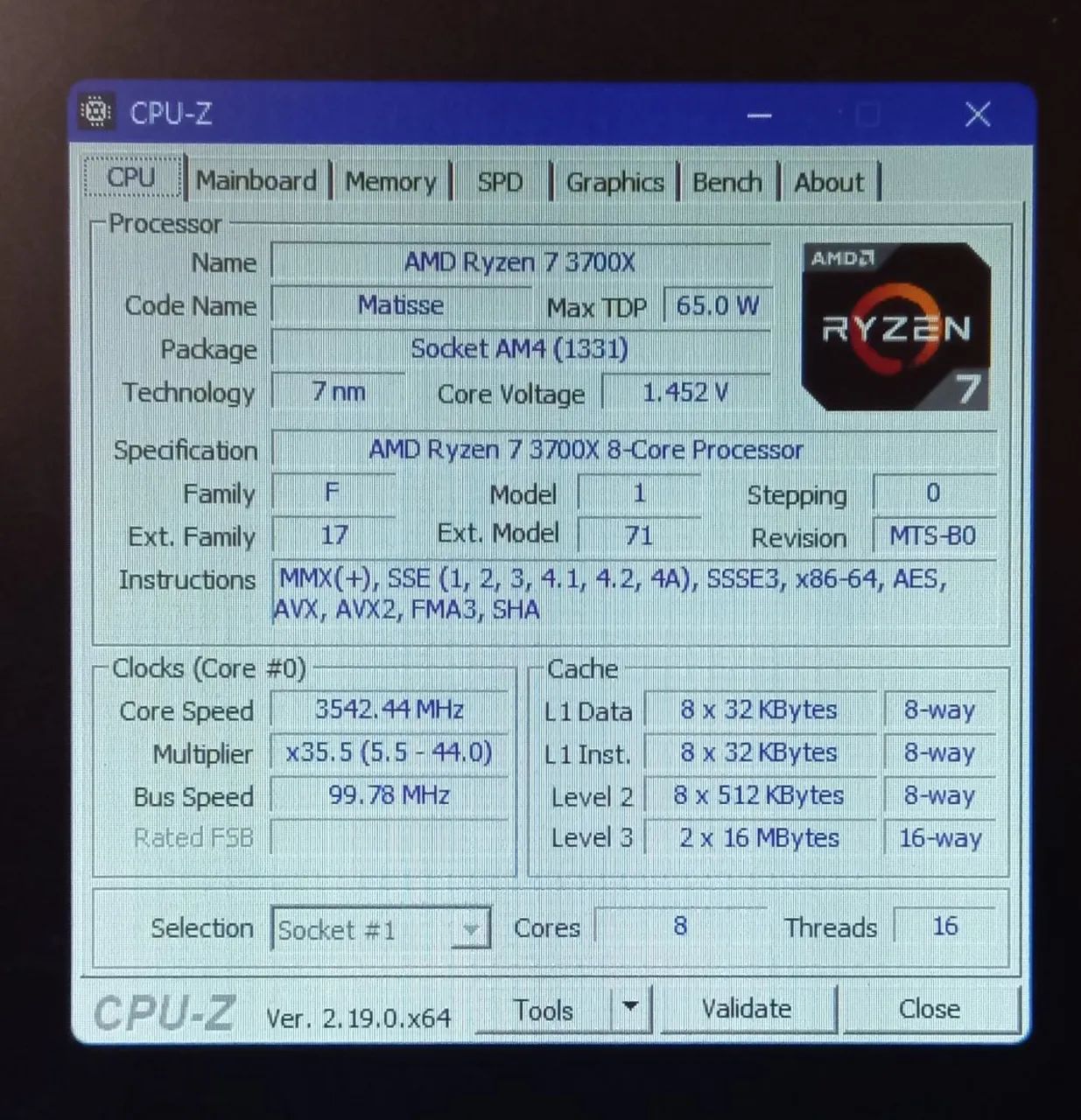 Processador AMD Ryzen 7 3700x 8 núcleos 65W AM4 - Peças de