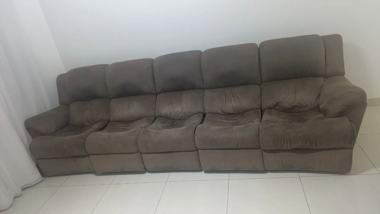 Sofá reclinável 5 lugares 
