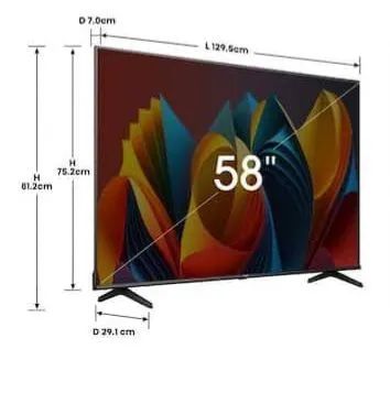 Hisense 58" tela estragou