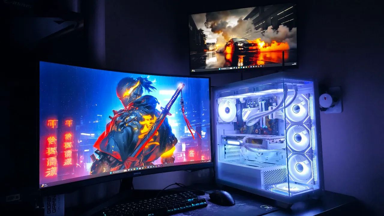 Lindo pc gamer branco, Ryzem 7 5700, RX9060 XT, 16GB RAM, 1TB SSD