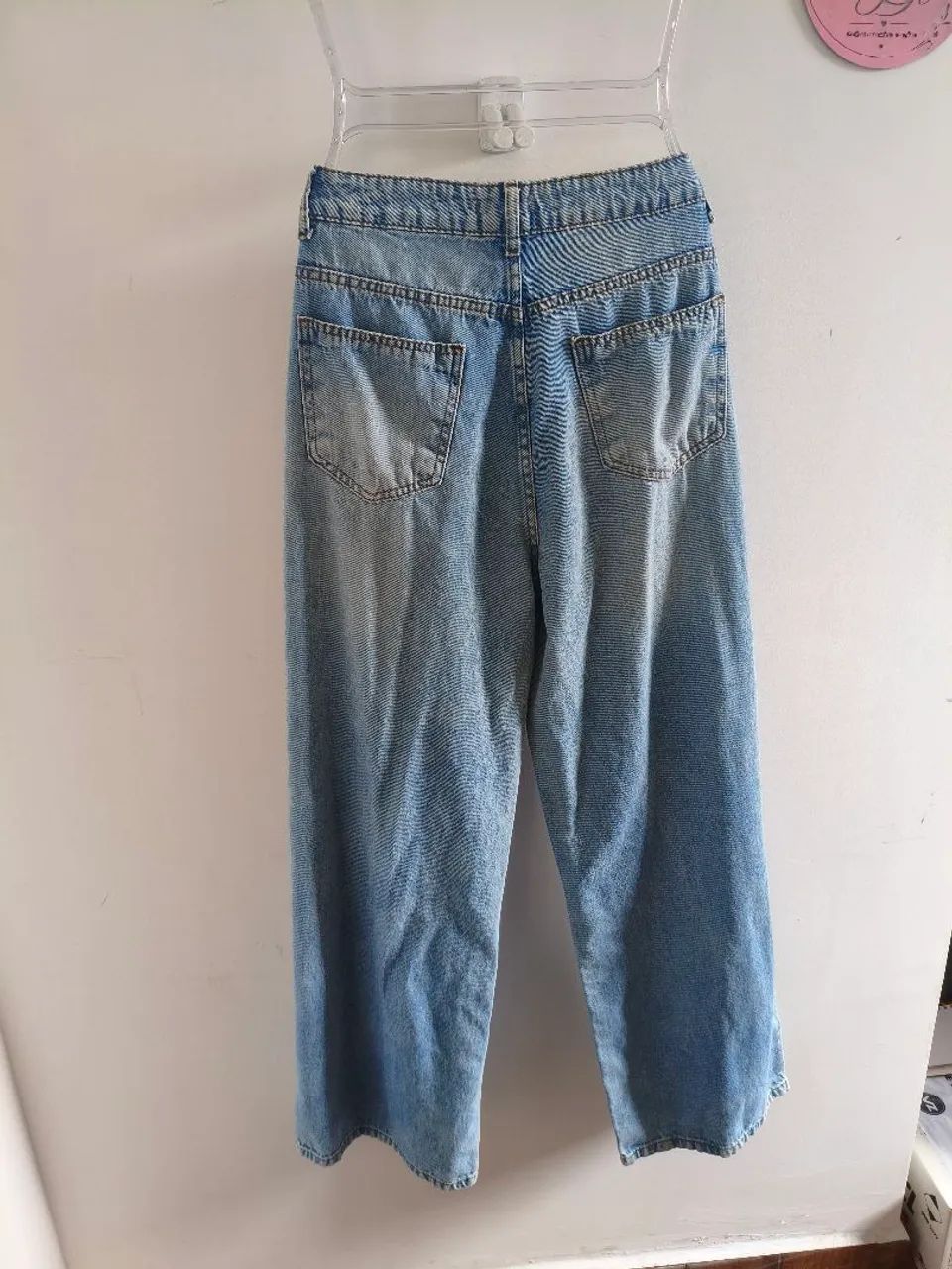 Calça jeans clara reta 42 - Foto 2