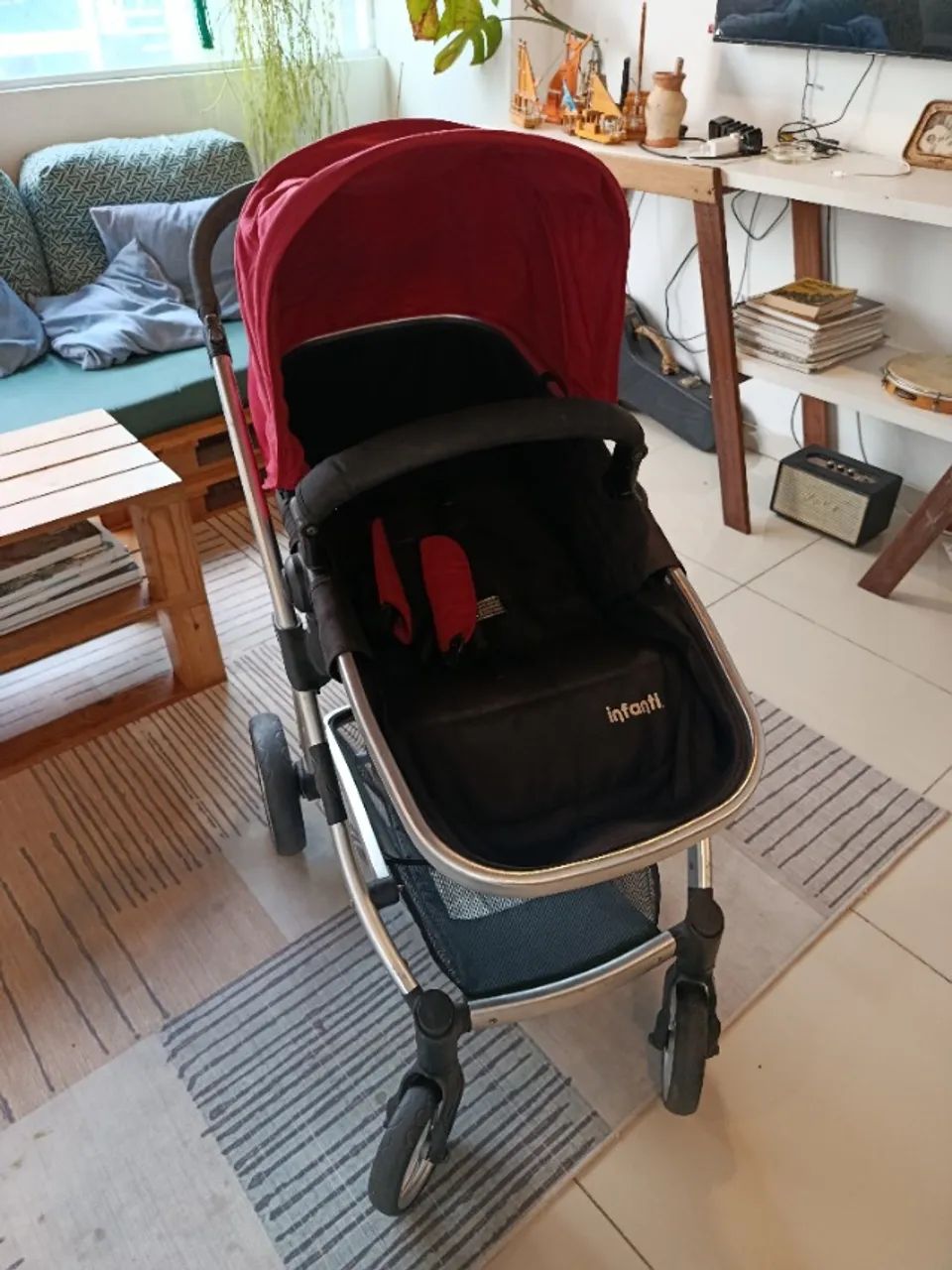 Carrinho De Bebê + Bebê Conforto Marca Infanti Modelo Termi (Usado) - Foto 2