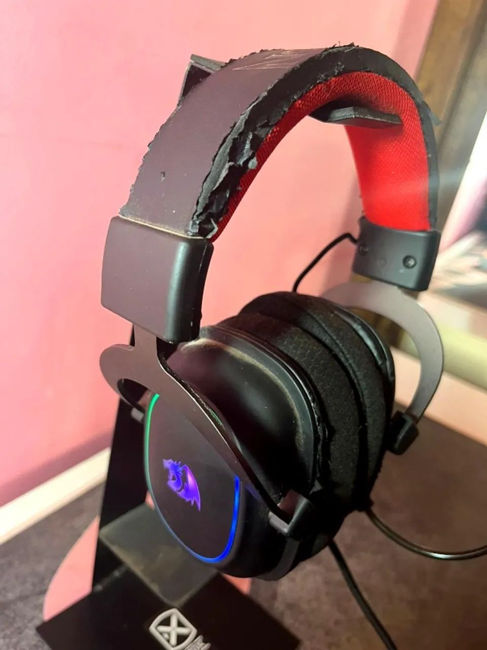 ★鈴雪⑲〜㉕★ Headset Gamer Redragon Zeus X RGB + Suporte de Mesa (Completo na