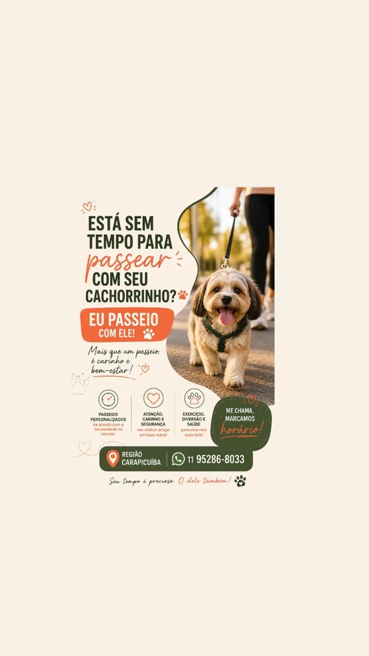 Passeio com seu bebê de 4 patas 