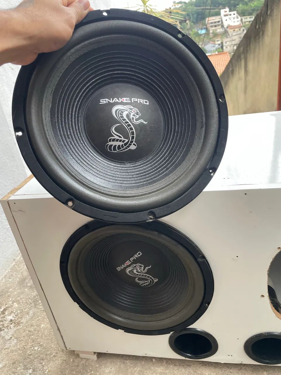 Caixa com 2 sub woofer 12 polegadas 600w cada  - Foto 4