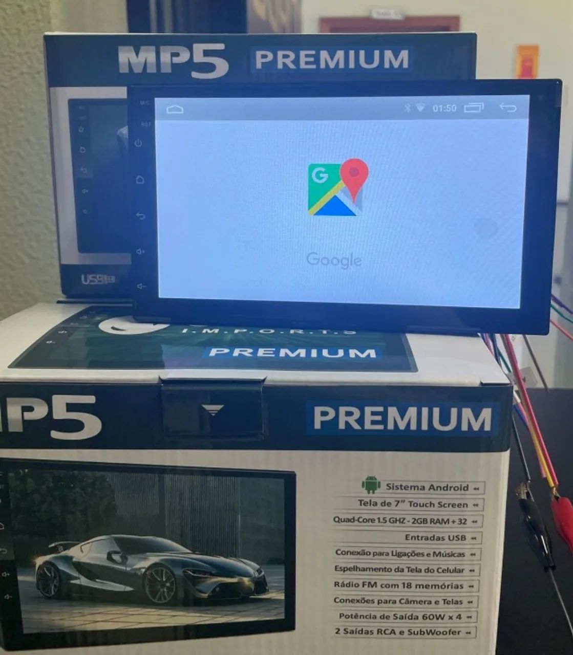 Central Multimídia Android Auto Carplay 7 Polegadas Sem Fio 2 Din sistema Android Youtube