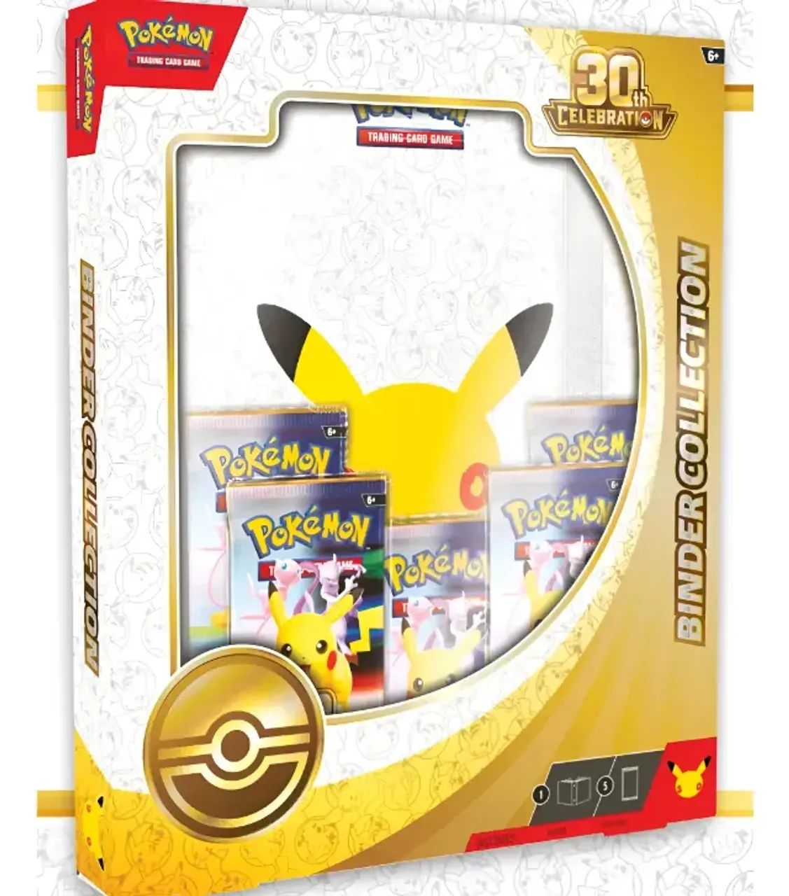 Pokémon Binder Collection 30th Celebration Inglês 5 Boosters