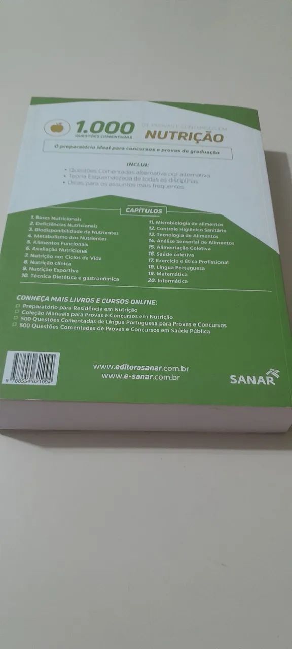 Livro 1000 Questões Comentadas De Provas e Concursos Em NUTRIÇÃO  - Foto 3