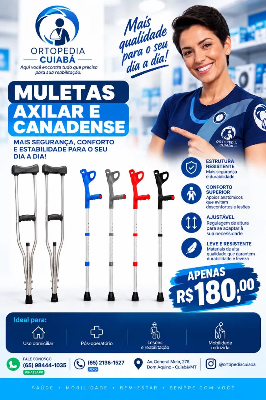 Muletas axilar e canadense
