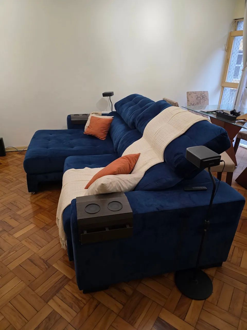 ESPUMA TODA NOVA + TECIDO NOVO (menos de 2 meses) - Sofa Retrátil com Mola Ensacada