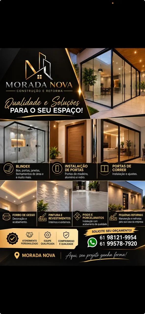 Morada Nova, construção e reforma!!!