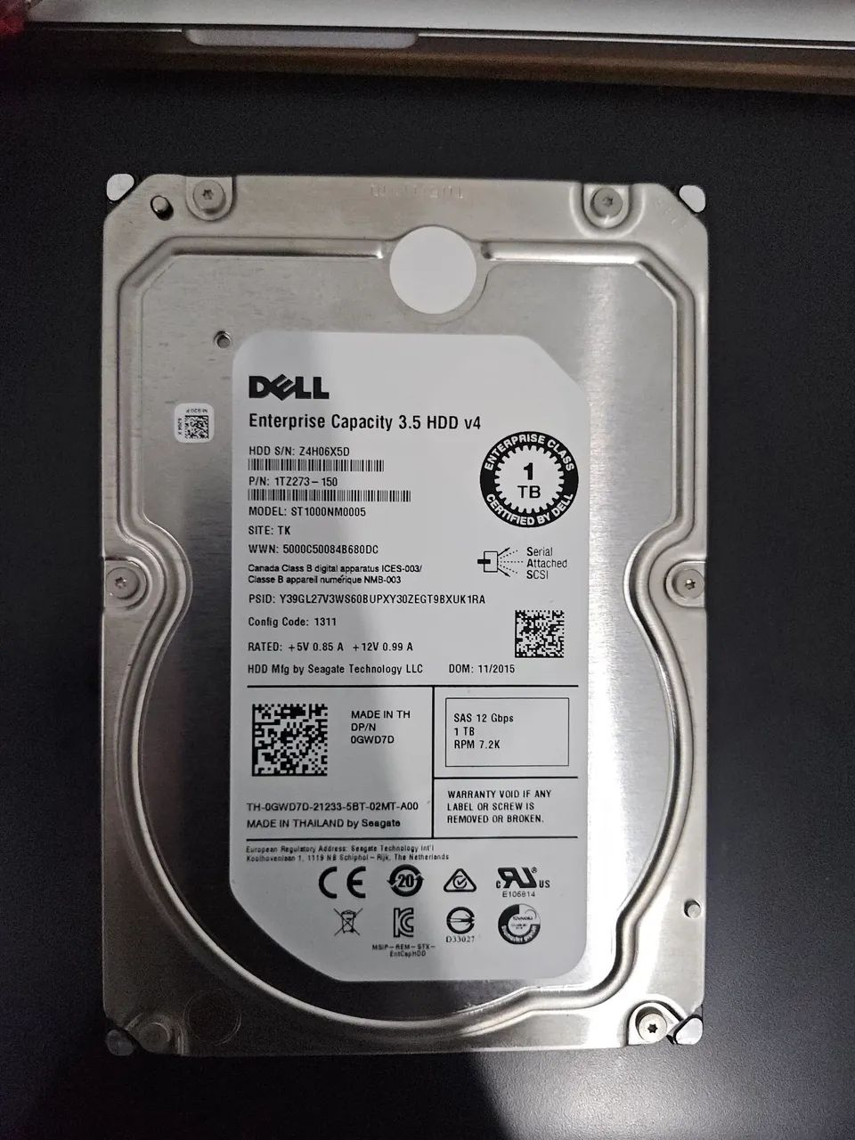 HD Servidor Dell SAS 12Gb/e 1Tb 7.2k - Foto 4