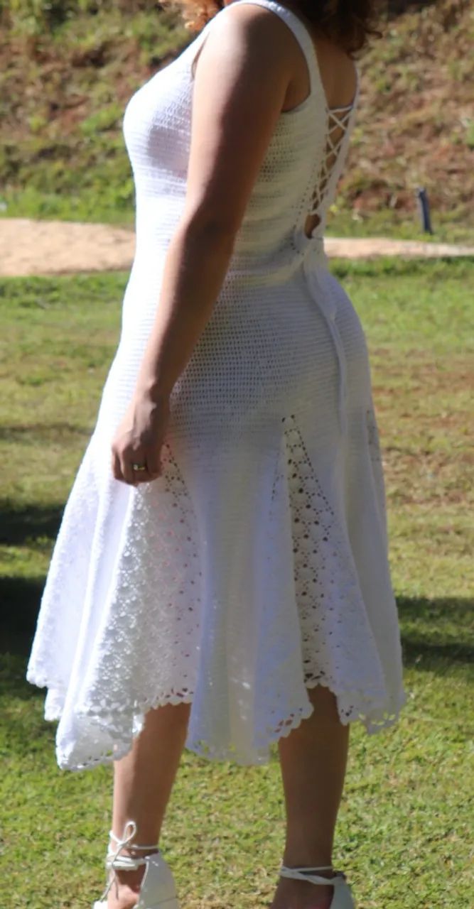 Vestido de Noiva Boho em Crochê - Elegante e Exclusivo