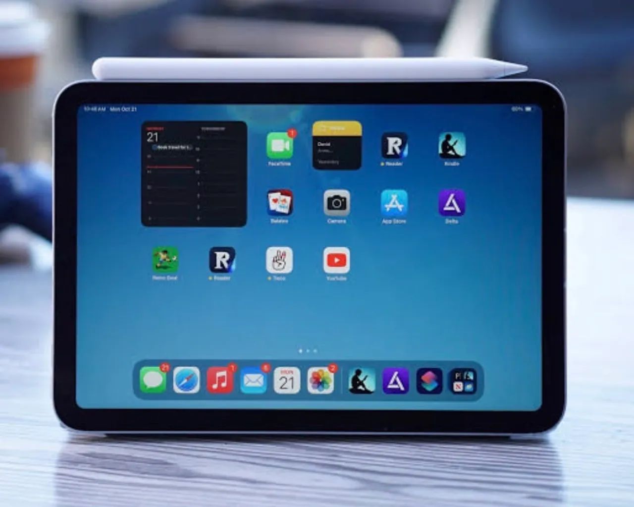 iPad mini 7 azul+ Apple Pencil Pro + capa Apple Original magnética  - Foto 5