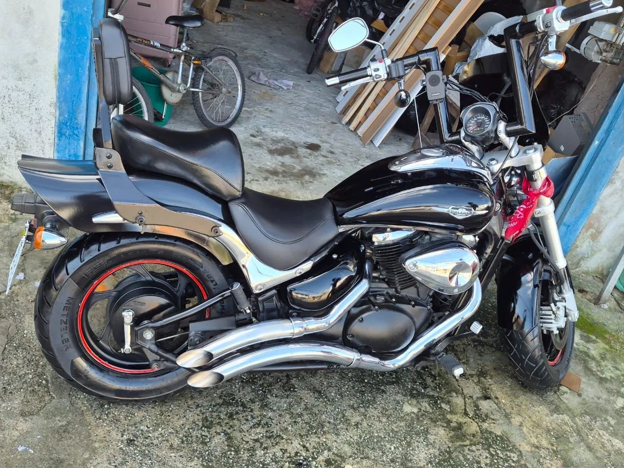 Vendo Boulevard customizada no guidao e escapamento  - Foto 2