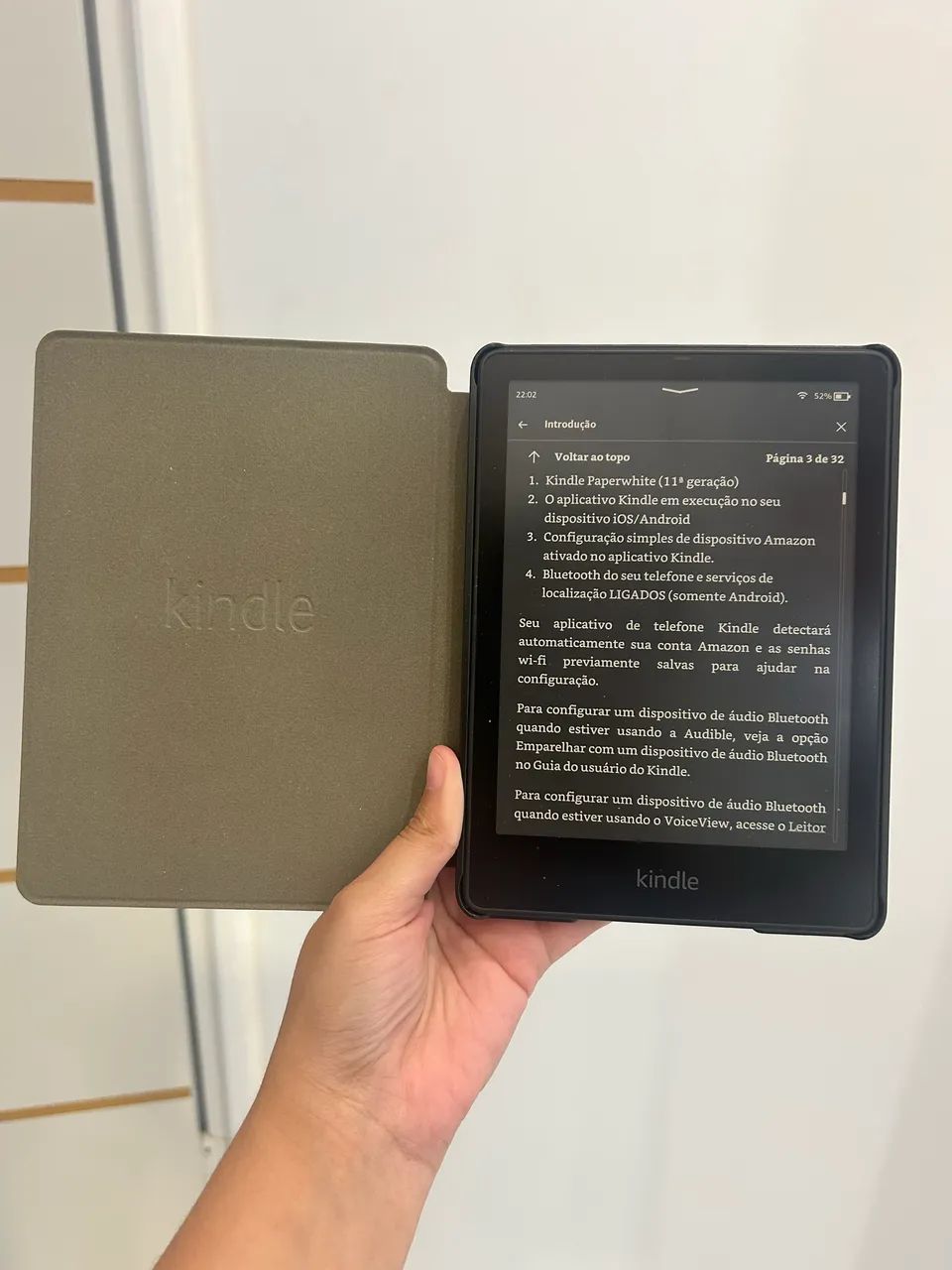 Kindle PaperWhite 11ª geração + Capinha, perfeito estado