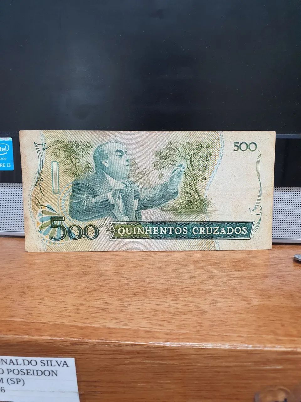 Cédula 500 cruzados banco central 