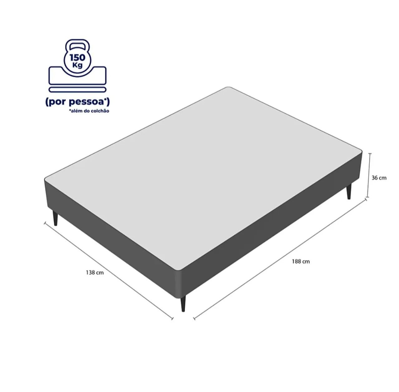 Base de cama Ortobom - Sommier Cori White - Foto 3
