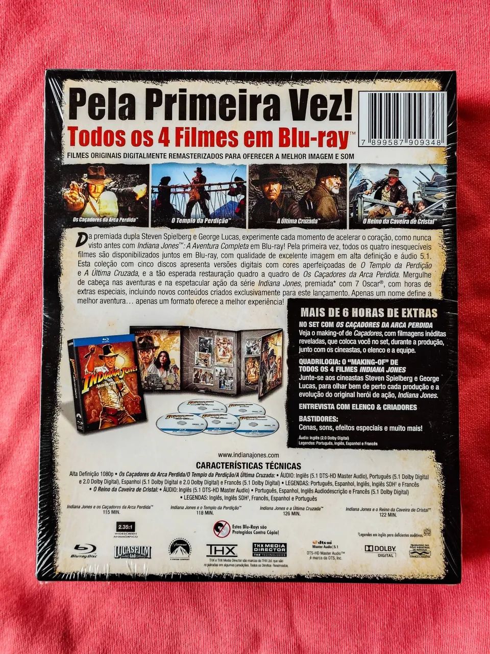 Coleção Indiana Jones - blu-ray box 4 filmes - Foto 3
