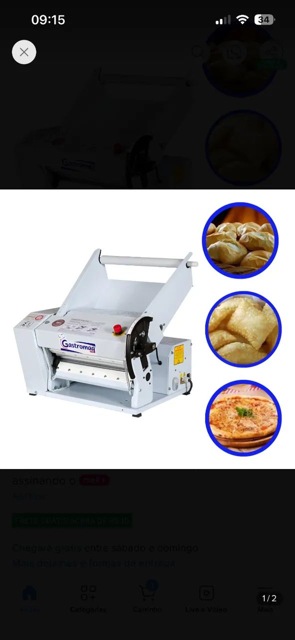 Cilindro e Laminador de Massas 