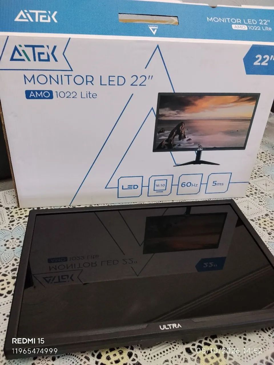 Monitor 19" ultra ( com defeito) - Foto 2