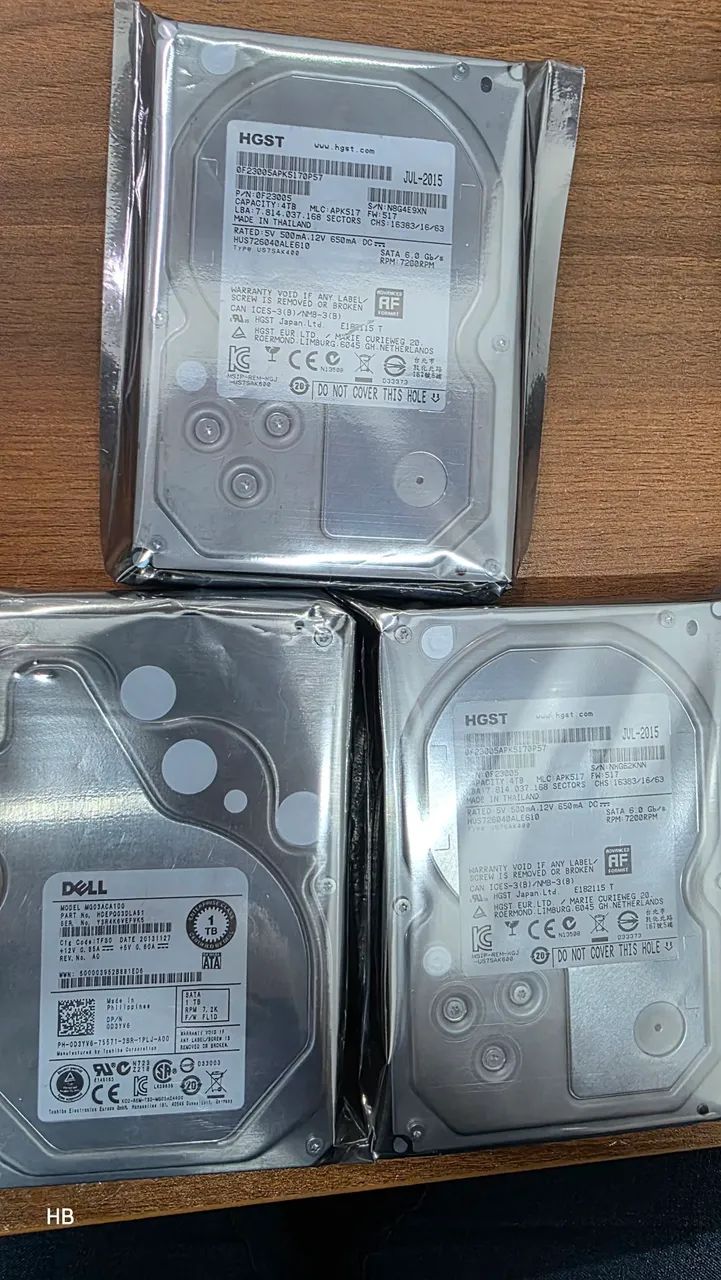 Lote HD SATA - 4TB e 1TB