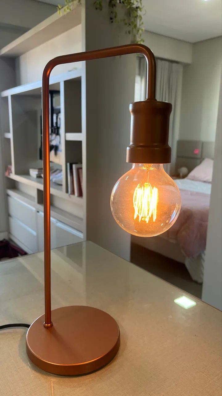 Luminária cromada bronze  - Foto 2