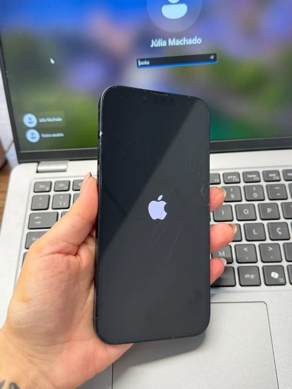 Iphone 14 Plus - Tela frontal original trincada